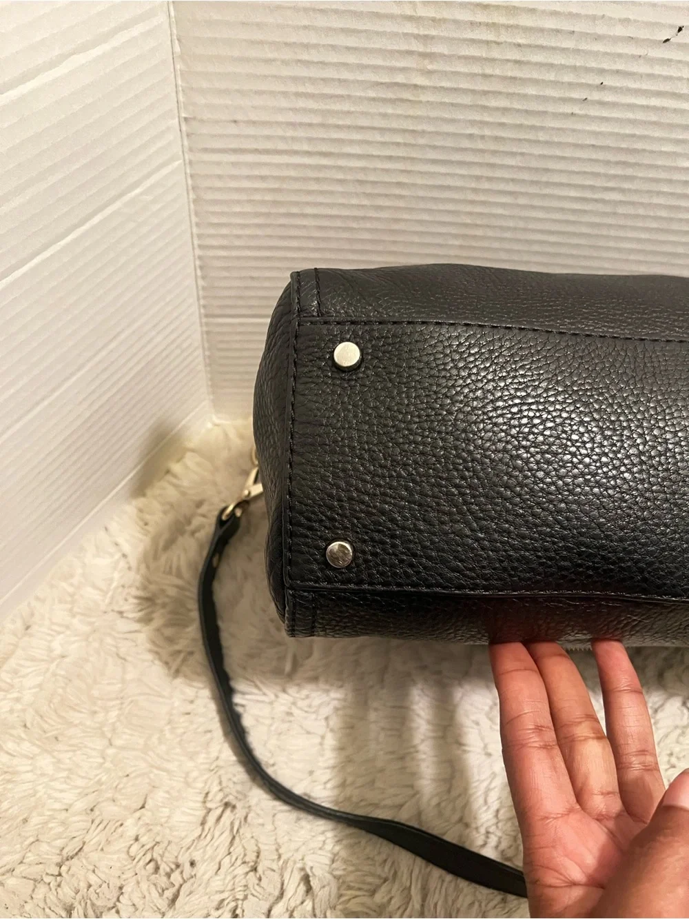 kate spade Cobble Hill Little Minka Black Leather Convertible Shoulder Bag